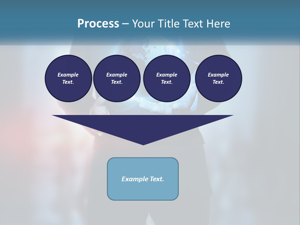 A Man In A Suit Holding A Globe In His Hands PowerPoint Template