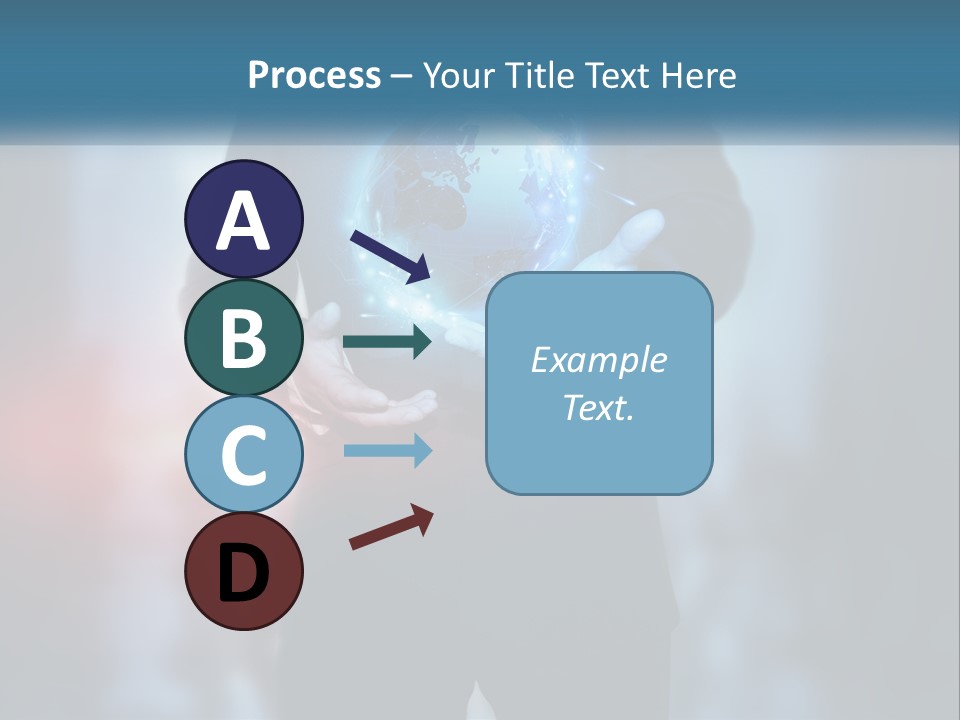 A Man In A Suit Holding A Globe In His Hands PowerPoint Template