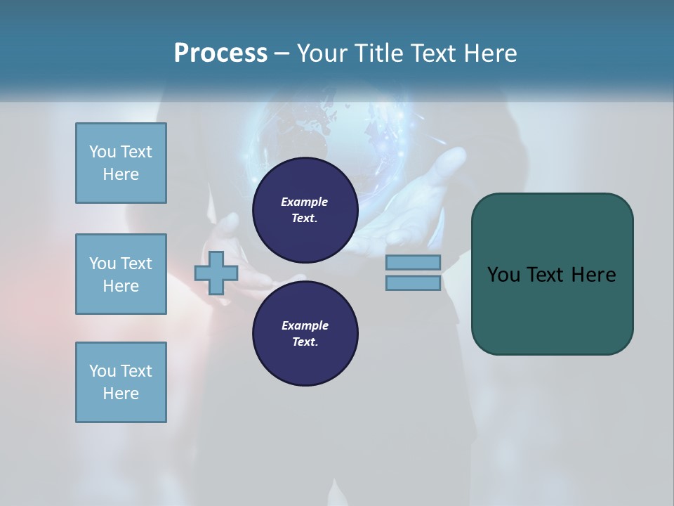 A Man In A Suit Holding A Globe In His Hands PowerPoint Template