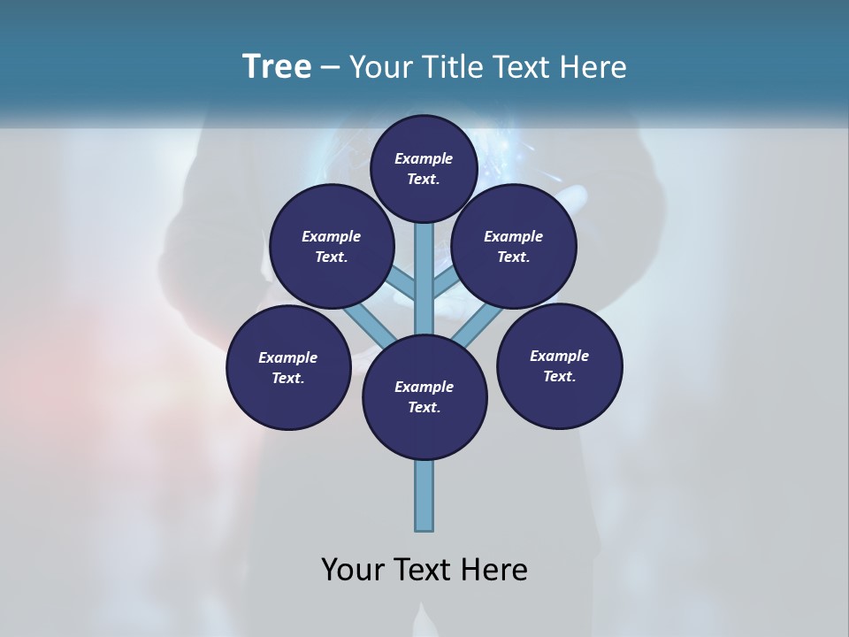 A Man In A Suit Holding A Globe In His Hands PowerPoint Template