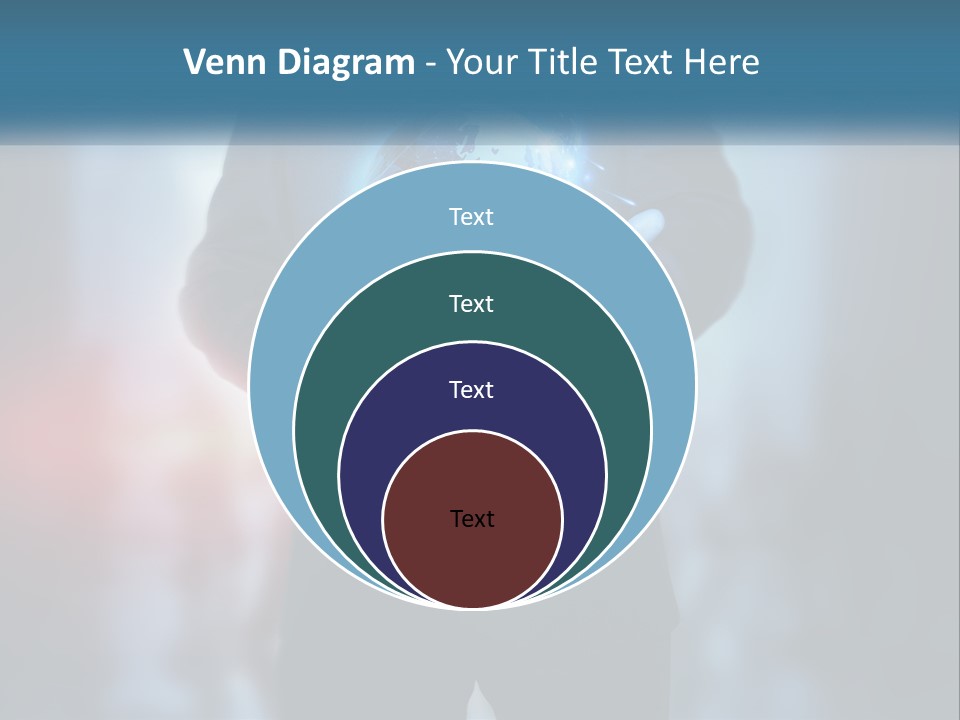 A Man In A Suit Holding A Globe In His Hands PowerPoint Template
