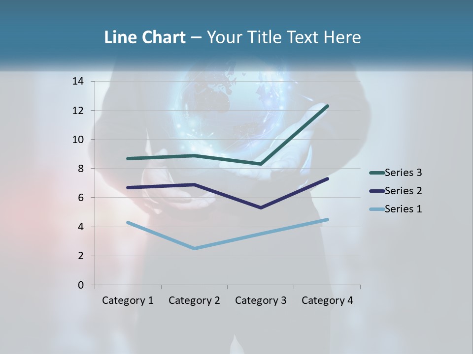 A Man In A Suit Holding A Globe In His Hands PowerPoint Template