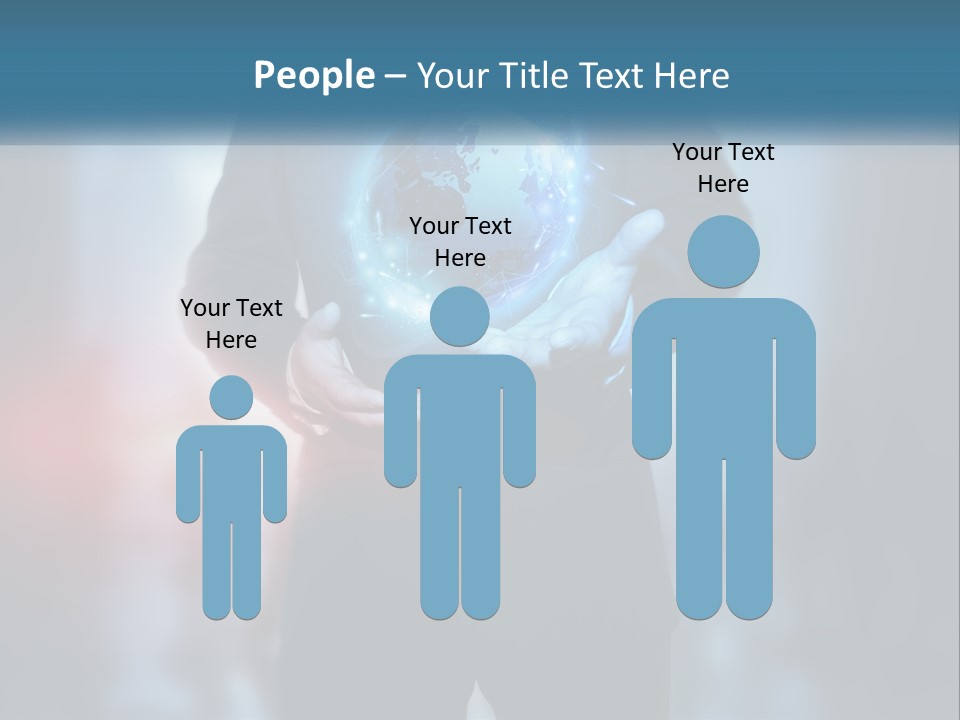 A Man In A Suit Holding A Globe In His Hands PowerPoint Template