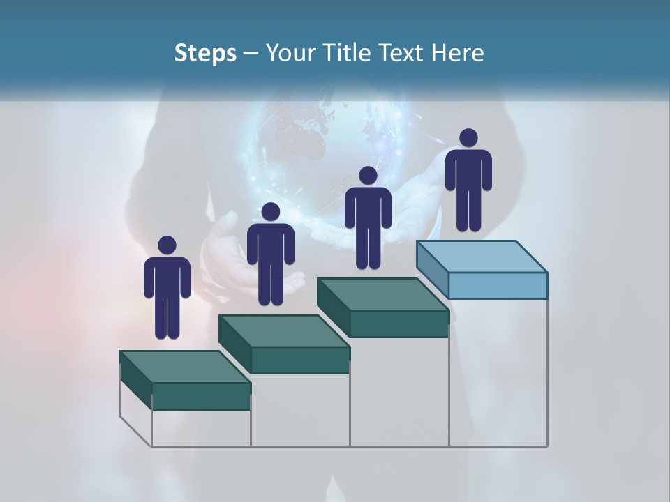 A Man In A Suit Holding A Globe In His Hands PowerPoint Template