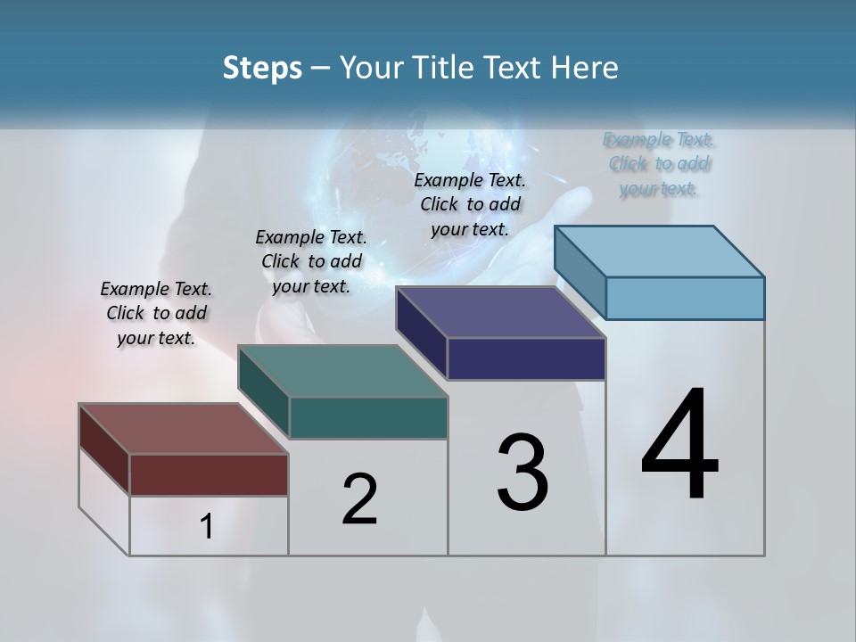 A Man In A Suit Holding A Globe In His Hands PowerPoint Template