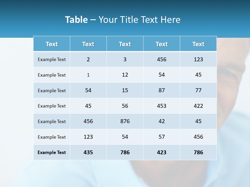 A Close Up Of A Smiling Man With A Blue Shirt PowerPoint Template