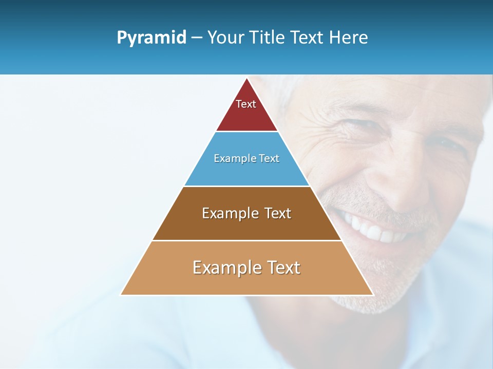 A Close Up Of A Smiling Man With A Blue Shirt PowerPoint Template