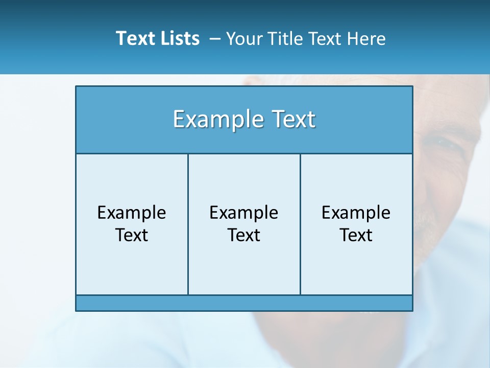 A Close Up Of A Smiling Man With A Blue Shirt PowerPoint Template