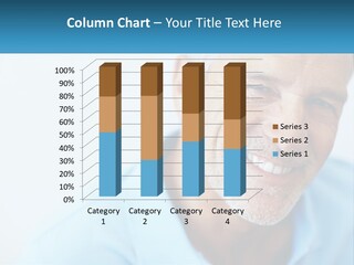 A Close Up Of A Smiling Man With A Blue Shirt PowerPoint Template