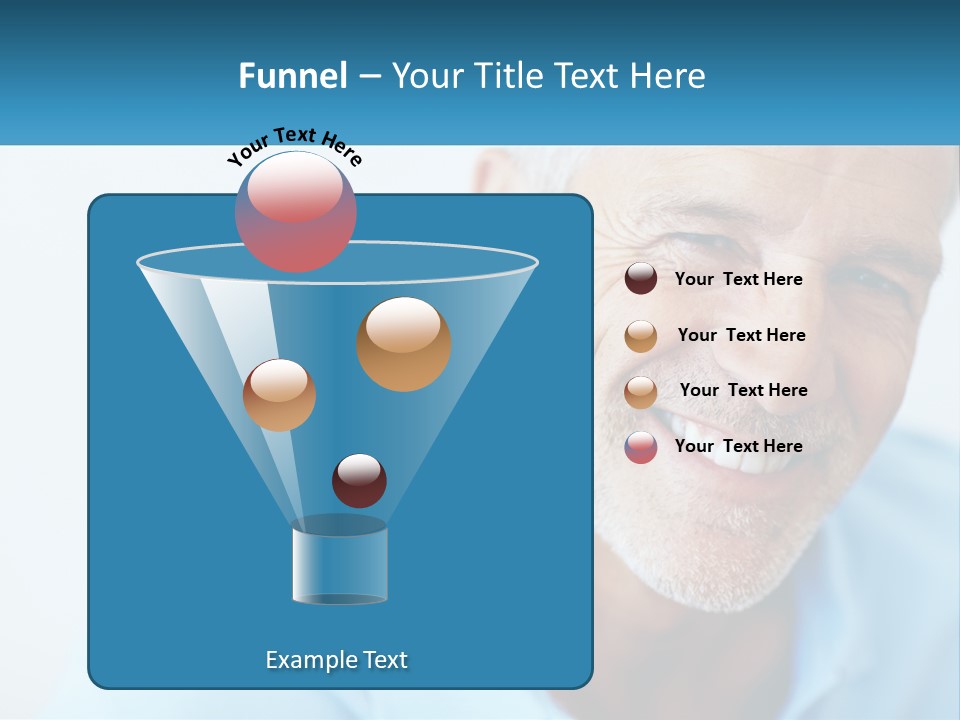 A Close Up Of A Smiling Man With A Blue Shirt PowerPoint Template