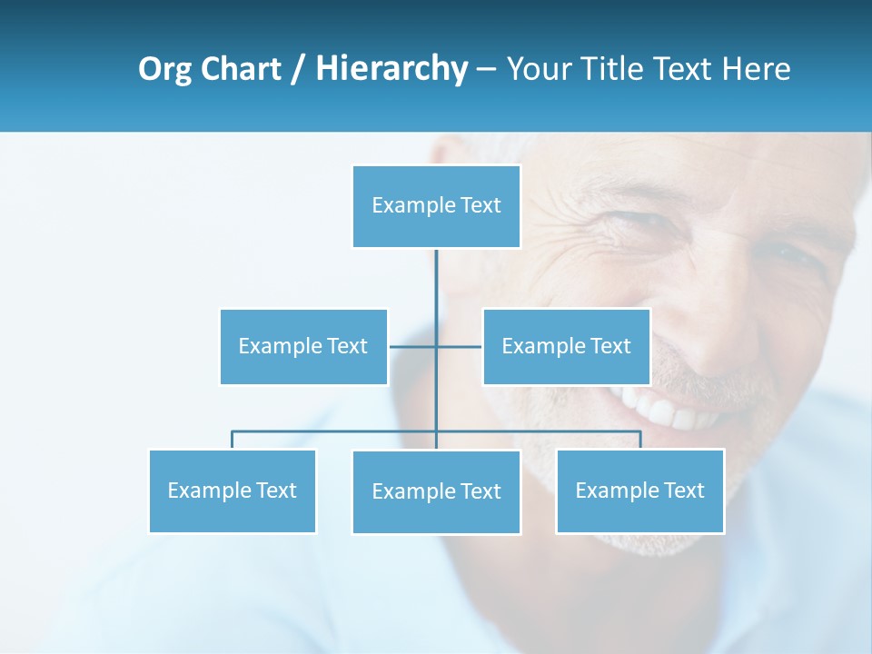 A Close Up Of A Smiling Man With A Blue Shirt PowerPoint Template