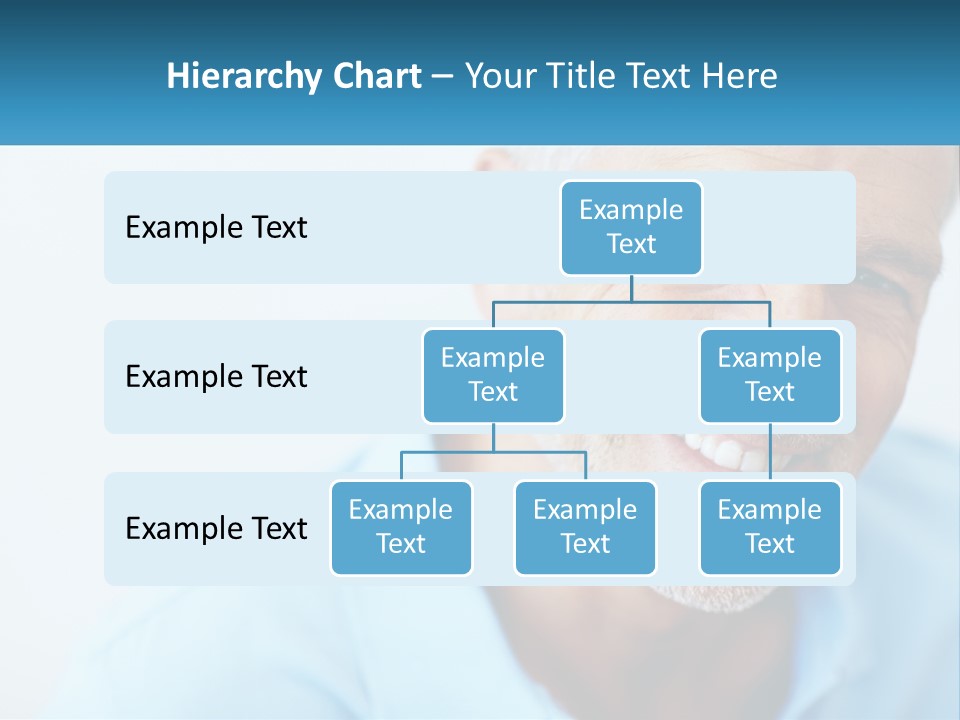 A Close Up Of A Smiling Man With A Blue Shirt PowerPoint Template