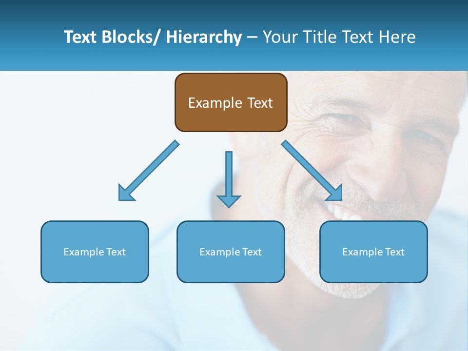 A Close Up Of A Smiling Man With A Blue Shirt PowerPoint Template