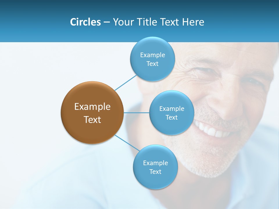A Close Up Of A Smiling Man With A Blue Shirt PowerPoint Template