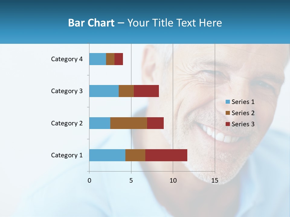 A Close Up Of A Smiling Man With A Blue Shirt PowerPoint Template