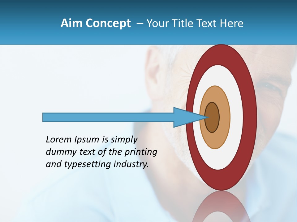 A Close Up Of A Smiling Man With A Blue Shirt PowerPoint Template