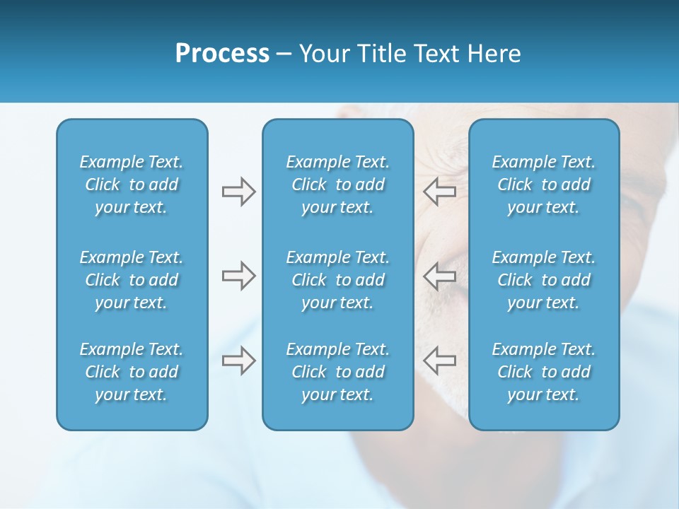 A Close Up Of A Smiling Man With A Blue Shirt PowerPoint Template