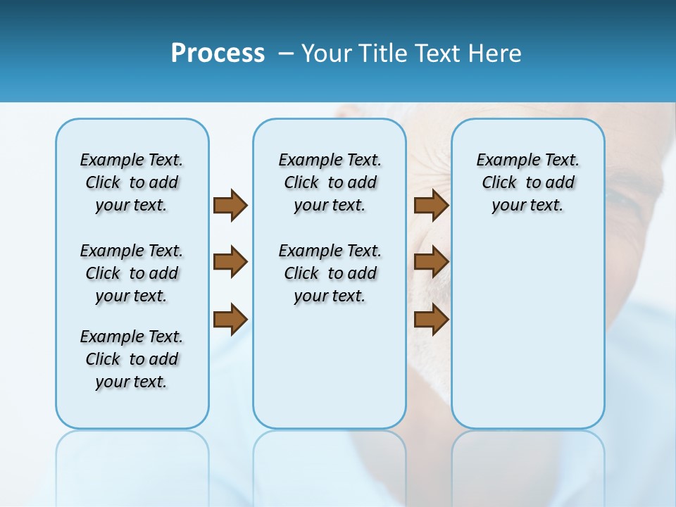 A Close Up Of A Smiling Man With A Blue Shirt PowerPoint Template