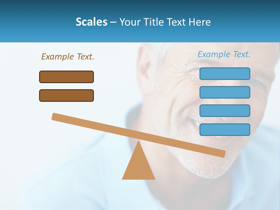 A Close Up Of A Smiling Man With A Blue Shirt PowerPoint Template