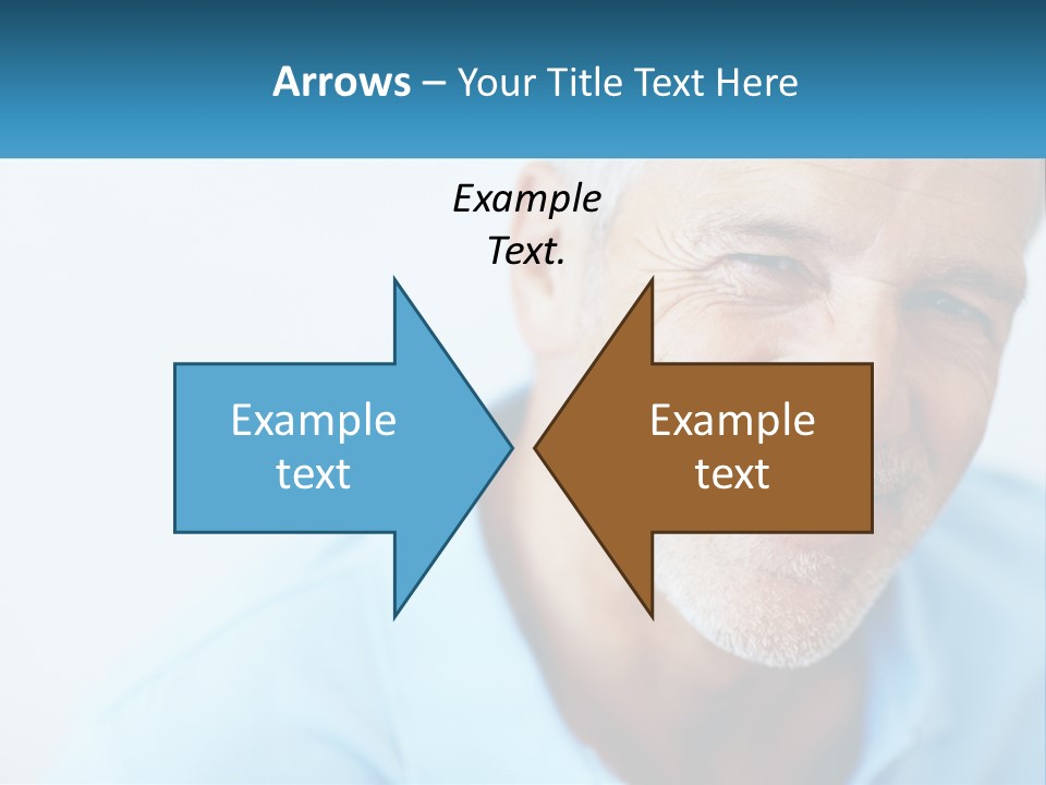 A Close Up Of A Smiling Man With A Blue Shirt PowerPoint Template