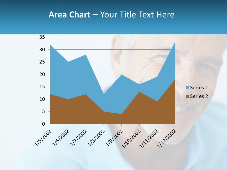 A Close Up Of A Smiling Man With A Blue Shirt PowerPoint Template