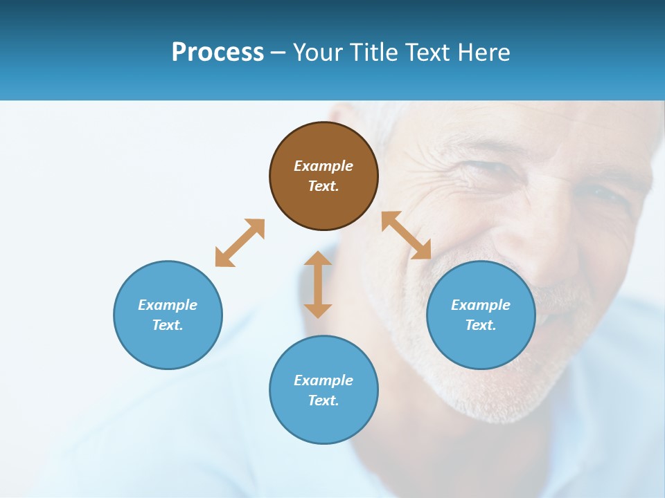 A Close Up Of A Smiling Man With A Blue Shirt PowerPoint Template