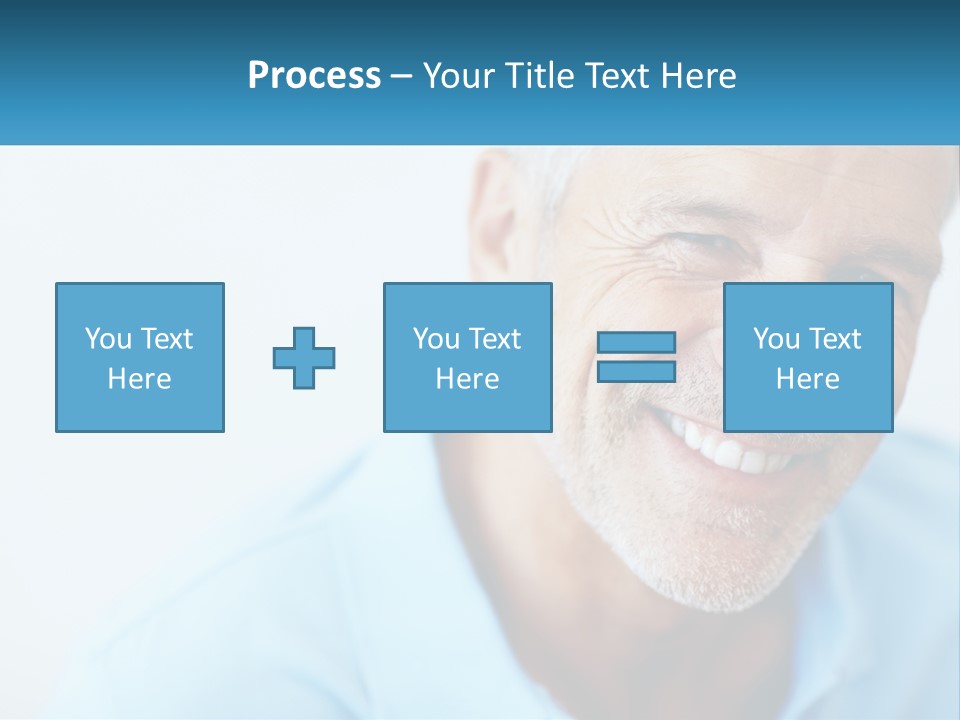 A Close Up Of A Smiling Man With A Blue Shirt PowerPoint Template