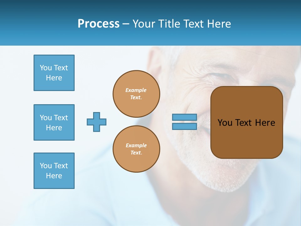 A Close Up Of A Smiling Man With A Blue Shirt PowerPoint Template