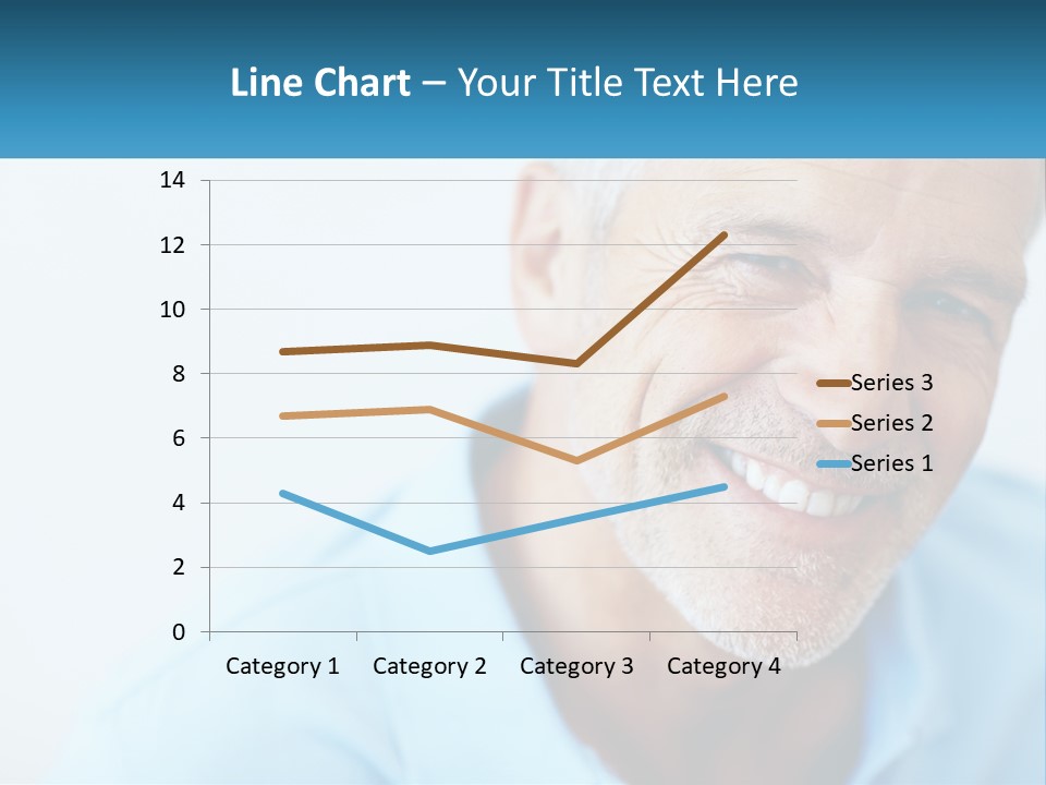 A Close Up Of A Smiling Man With A Blue Shirt PowerPoint Template