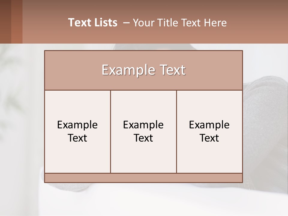 A Woman Sitting On A Bed With Her Hand On Her Chin PowerPoint Template