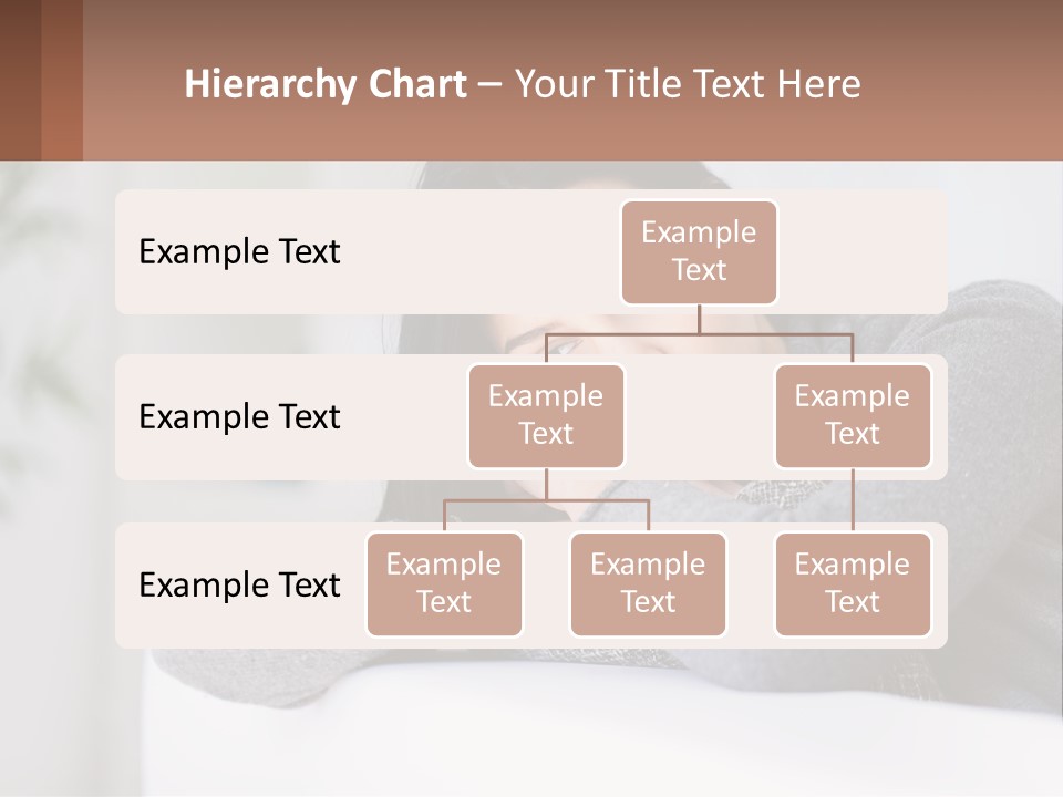 A Woman Sitting On A Bed With Her Hand On Her Chin PowerPoint Template