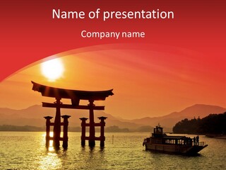 A Boat Floating On Top Of A Body Of Water PowerPoint Template
