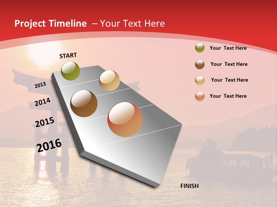 A Boat Floating On Top Of A Body Of Water PowerPoint Template