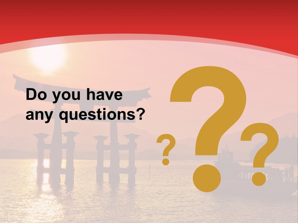 A Boat Floating On Top Of A Body Of Water PowerPoint Template