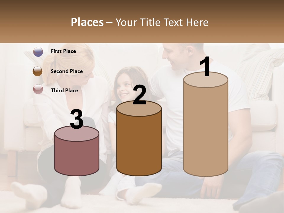 A Family Is Sitting On The Floor Together PowerPoint Template