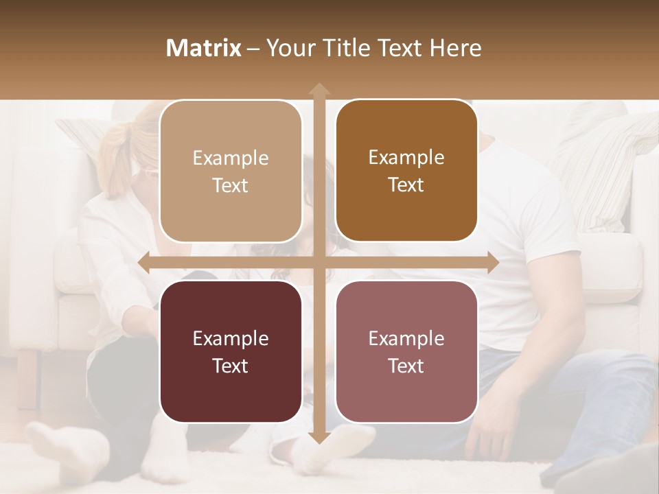 A Family Is Sitting On The Floor Together PowerPoint Template