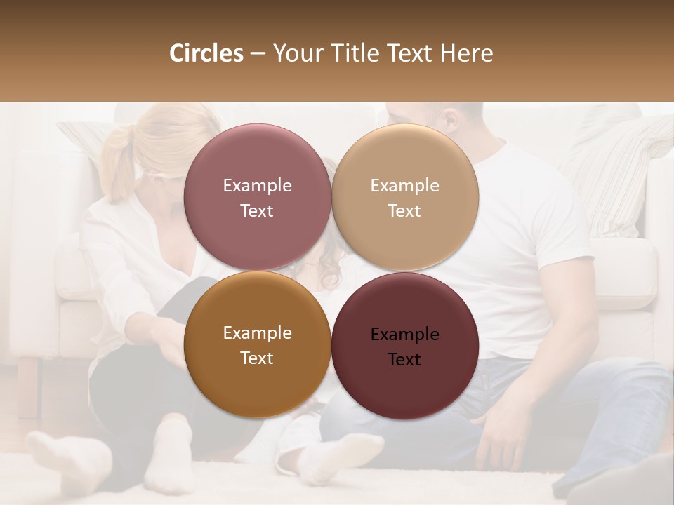 A Family Is Sitting On The Floor Together PowerPoint Template