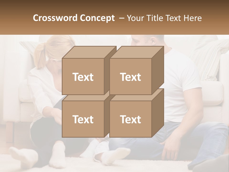 A Family Is Sitting On The Floor Together PowerPoint Template