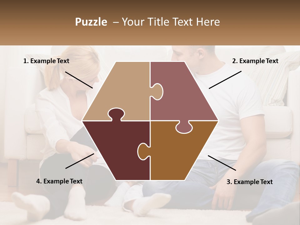 A Family Is Sitting On The Floor Together PowerPoint Template