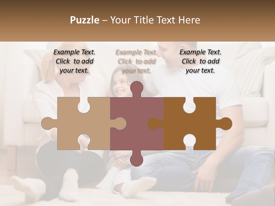 A Family Is Sitting On The Floor Together PowerPoint Template