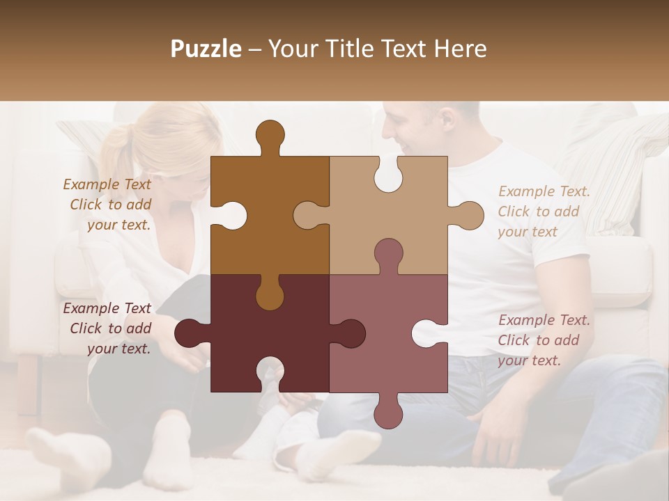 A Family Is Sitting On The Floor Together PowerPoint Template