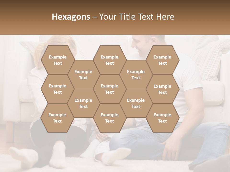 A Family Is Sitting On The Floor Together PowerPoint Template