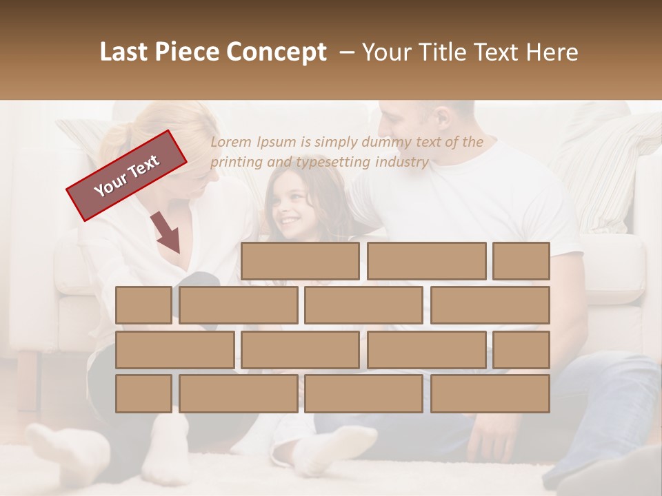 A Family Is Sitting On The Floor Together PowerPoint Template