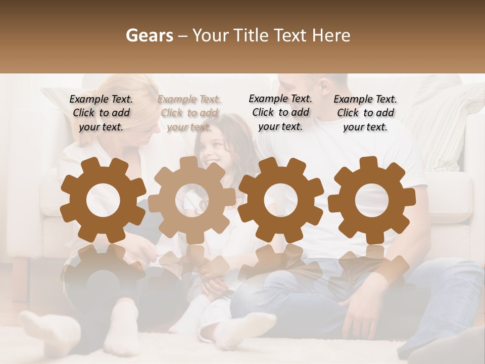 A Family Is Sitting On The Floor Together PowerPoint Template