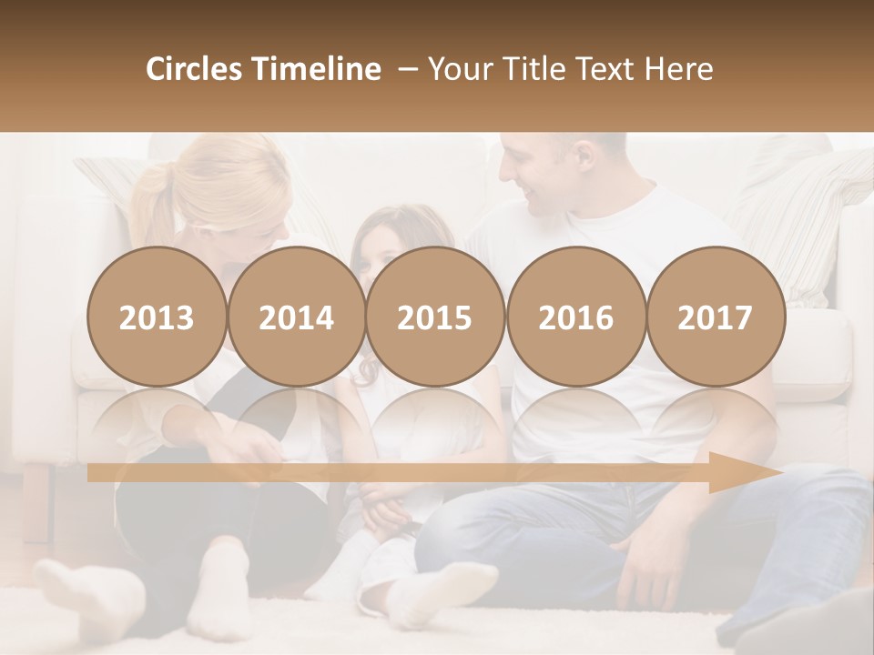 A Family Is Sitting On The Floor Together PowerPoint Template