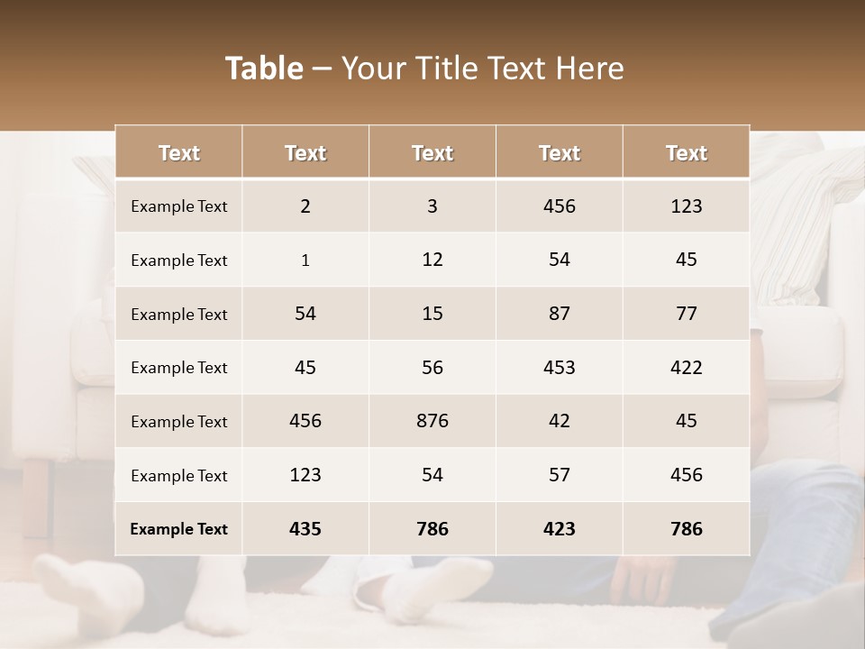 A Family Is Sitting On The Floor Together PowerPoint Template
