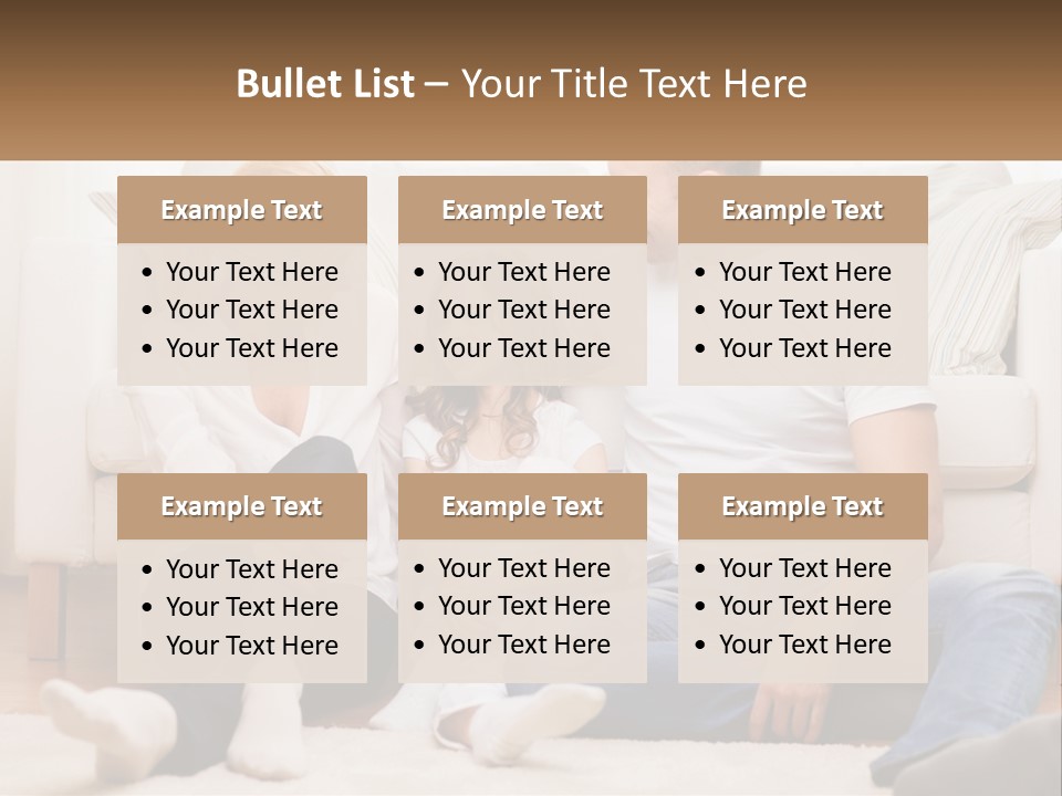 A Family Is Sitting On The Floor Together PowerPoint Template