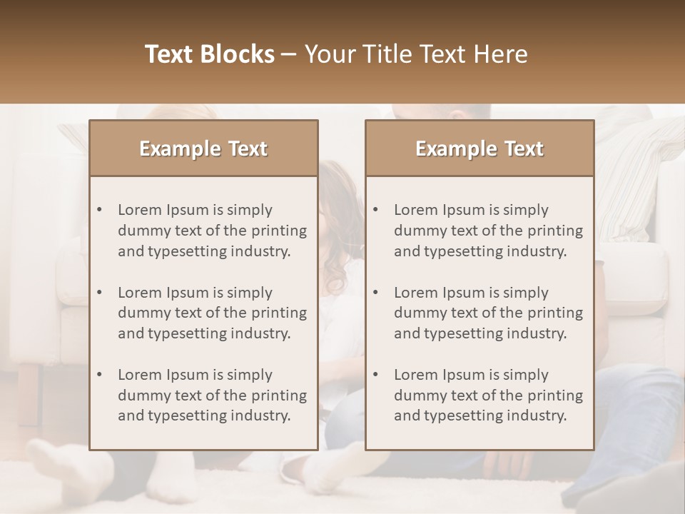 A Family Is Sitting On The Floor Together PowerPoint Template