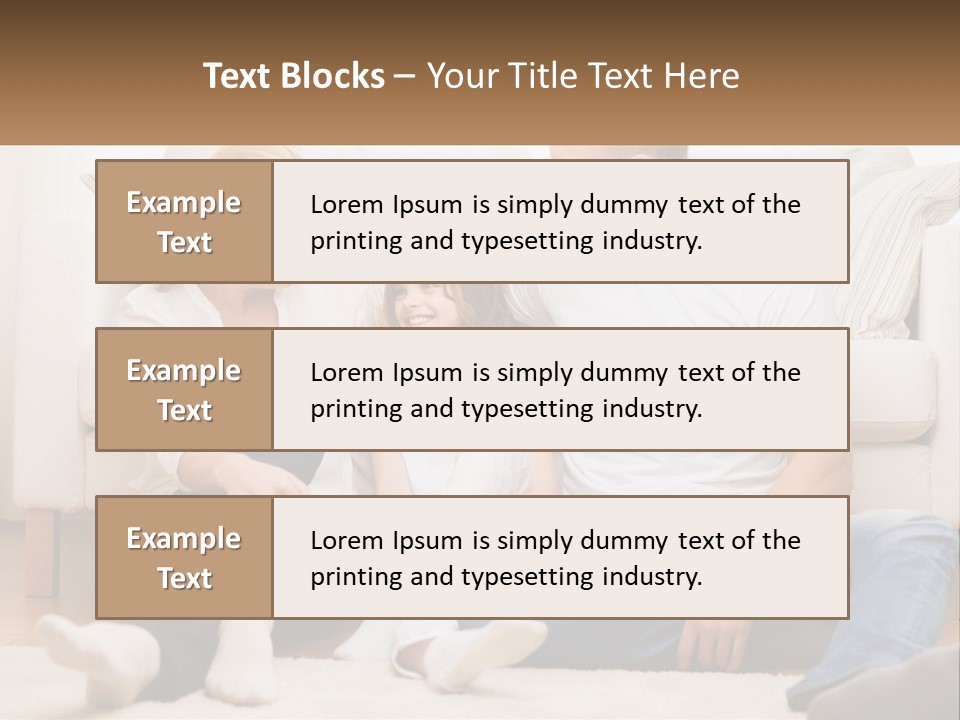 A Family Is Sitting On The Floor Together PowerPoint Template