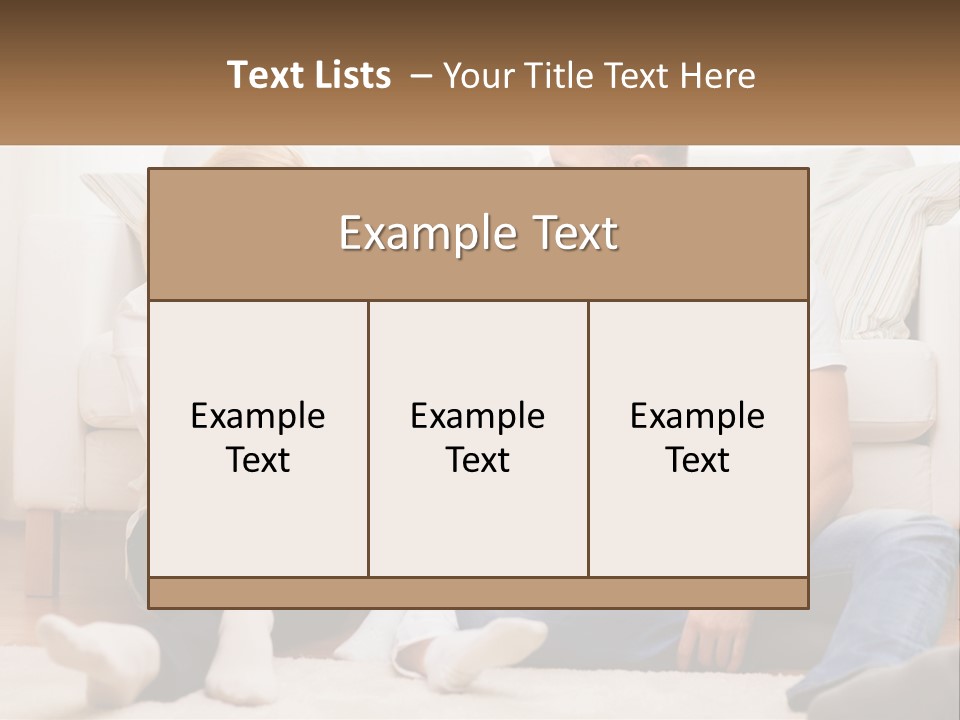 A Family Is Sitting On The Floor Together PowerPoint Template